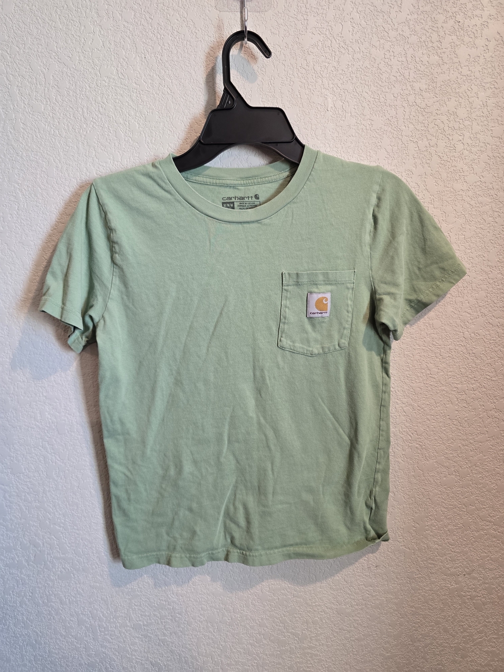 Carhartt Boys Sage Green Pocket T-Shirt Wildlife Graphic - Size Medium (10-12)